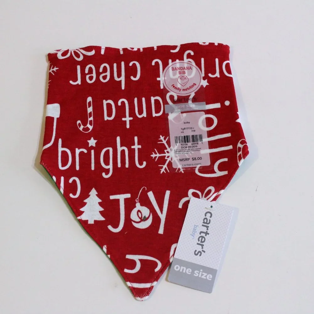 Carter's Boy Girl Unisex Bandana Bib Matching PJs